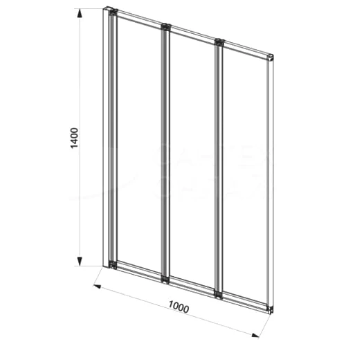Душевая шторка Bravat Alfa на ванну складная дверь BG100.5320A 100х140 см