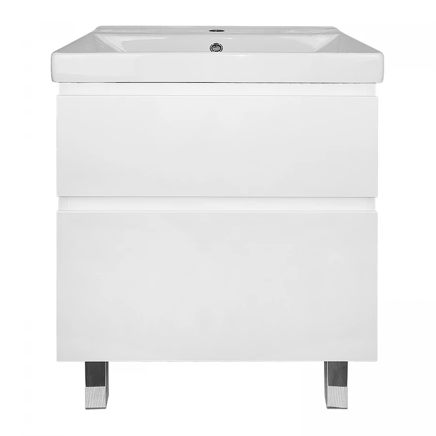 Комплект Тумба Azario Мила 60h напольная с раковиной Tempo 60 белый матовый CS00091364 61х48х86 см