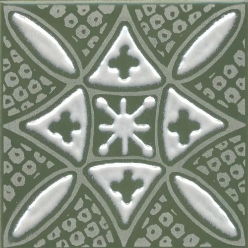 Плитка настенная Kerama Marazzi Бахия 2 Декор глянцевый зелёный KMD3STA019GN 9,8x9,8 см