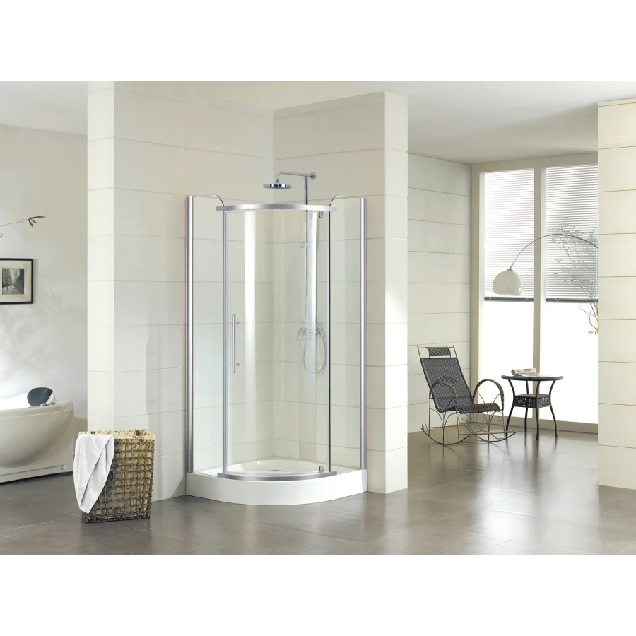 Душевое ограждение Azario Edmonton без поддона распашная дверь 8 мм профиль хром AZ-NNC2231 1000 100х100х200 см