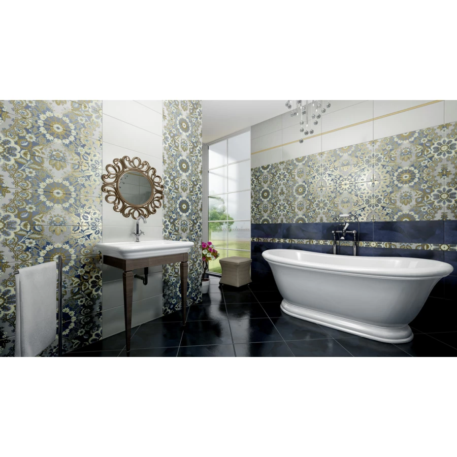 Плитка настенная Gracia Ceramica Erantis blue синяя 02 010101003802 60х25 см