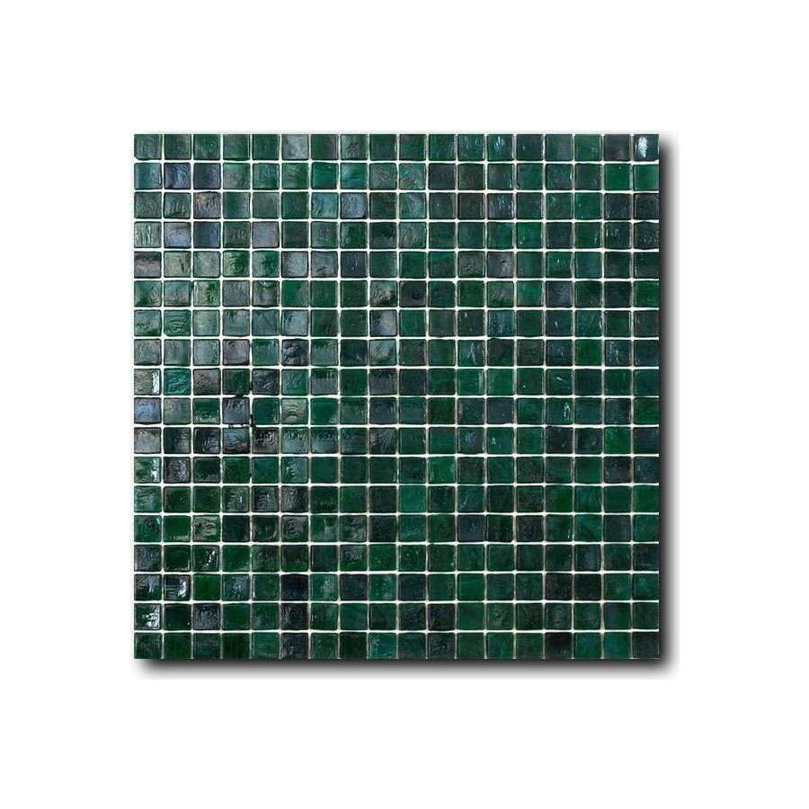Стеклянная мозаика Art&Natura Classic Glass сетка 15х15 глянцевая зеленая eva4 29,5х29,5 см