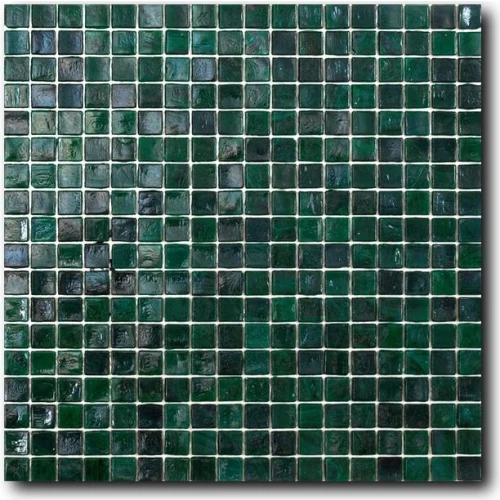 Стеклянная мозаика Art&Natura Classic Glass сетка 15х15 глянцевая зеленая eva4 29,5х29,5 см