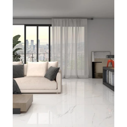 Керамогранит Meili Ceramic Aris Polish глянцевый белый 100х100 см