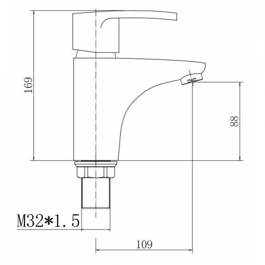 Смеситель для умывальника Fashun Хром A1065