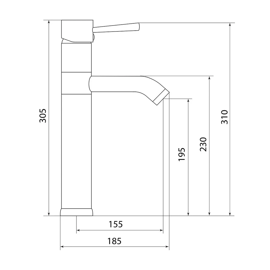 Смеситель для умывальника Славен с высоким корпусом одноручный мятный СЛ-ОД-Д82