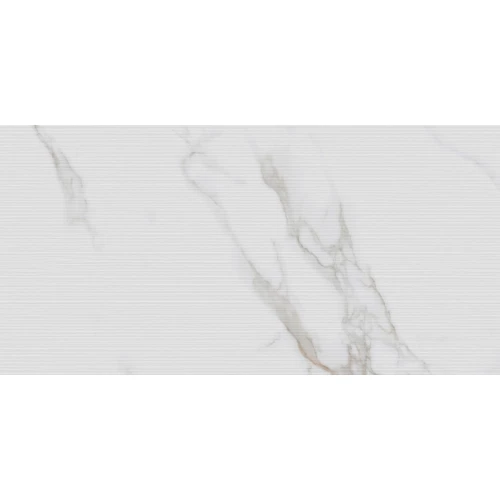 Керамогранит Neodom Classic Marble Statuario Irish Gold Linear Matt матовый белый N20575 120х60 см