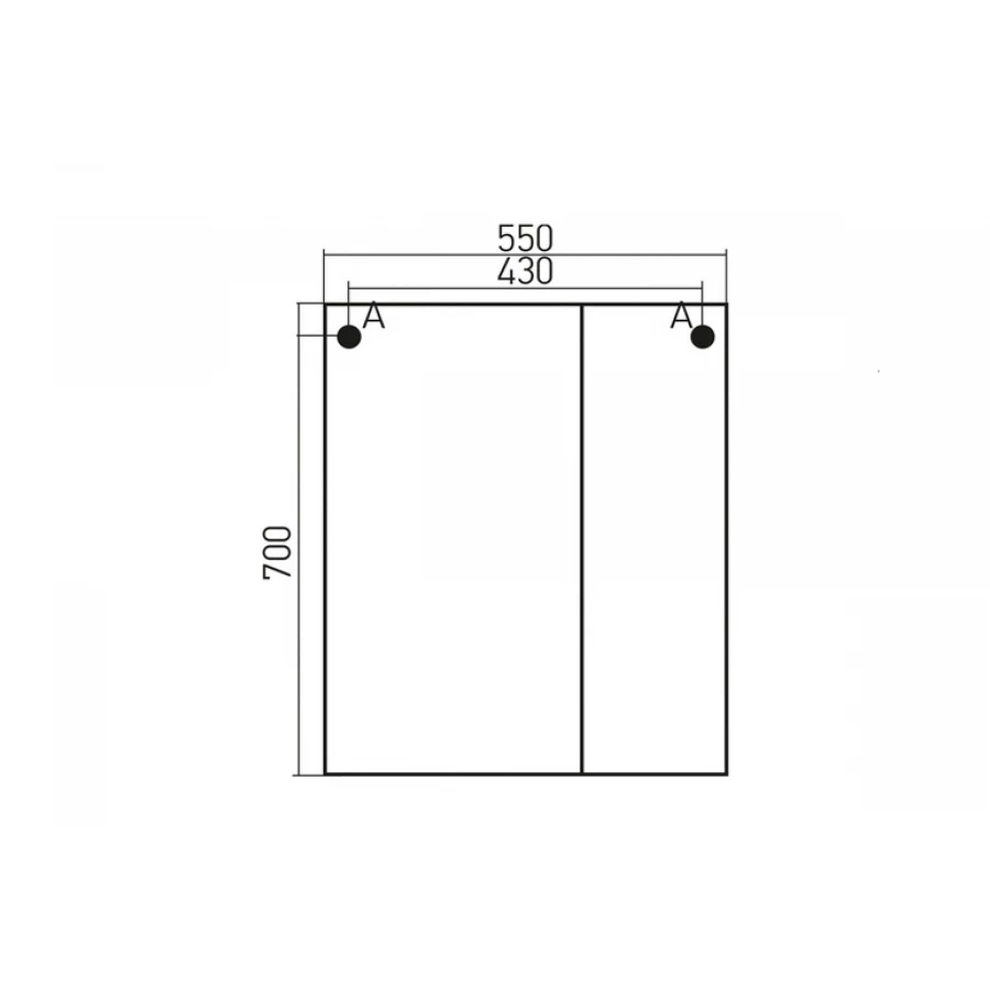 Зеркало-шкаф навесной с подсветкой MixLine Вилена-55 правый 524708 55х70 см