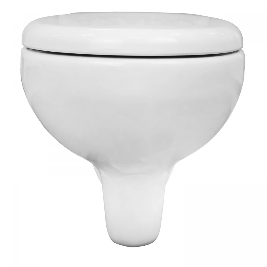 Унитаз подвесной Azario Stella безободковый с быстросъемным сидением микролифт белый AZ-VT005+AZ-VT005sc 37х40х55 см