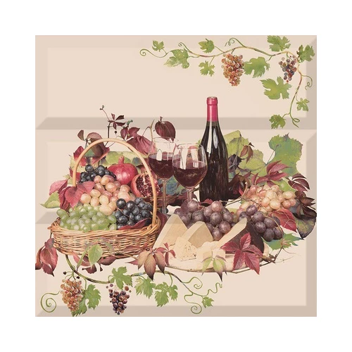 Плитка настенная Absolut Keramika Monocolor Composicion Grapes глянцевая бежевая AK0755 30x30 см