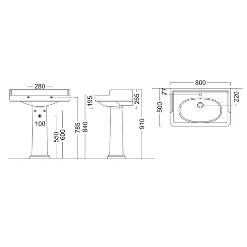 Пьедестал Kerama Marazzi Pompei белый глянцевый PO.col.01