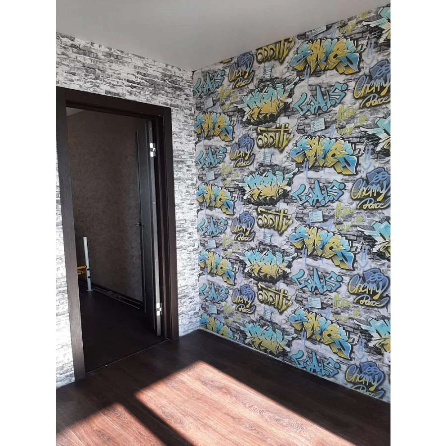 Обои флизелиновые Palitra Home HomeColor Daim зеленые HC71906-44 1.06х10.05 м