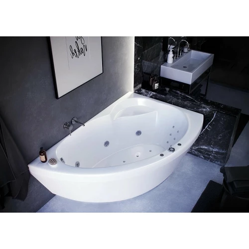 Акриловая ванна Aquatek Аякс 2 правая без гидромассажа с фронтальным экраном вклеенный каркас AYK170-0000089 170х110 см