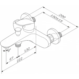 Смеситель для ванны и душа Am Pm Like F8010016