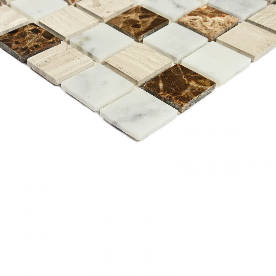 Мозаика Bonaparte Каменная мозаика Manama 23х23 серо-коричневая 30,5х30,5 см