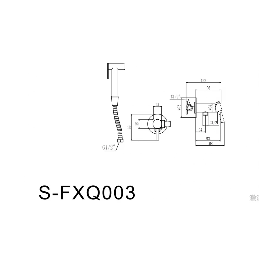 Смеситель для биде Savol S-FXQ003H черный