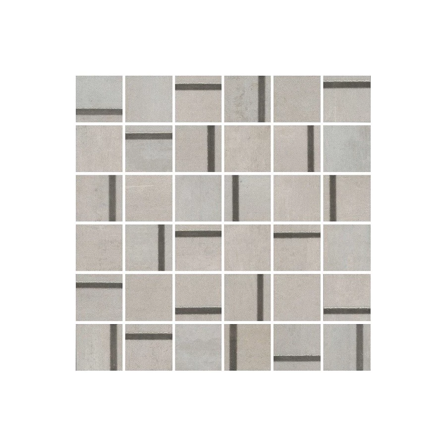 Декор Kerama Marazzi Гварди 1 мозаичный 4,8х4,8 обрезной матовый серый светлый MM13130 30x30 см