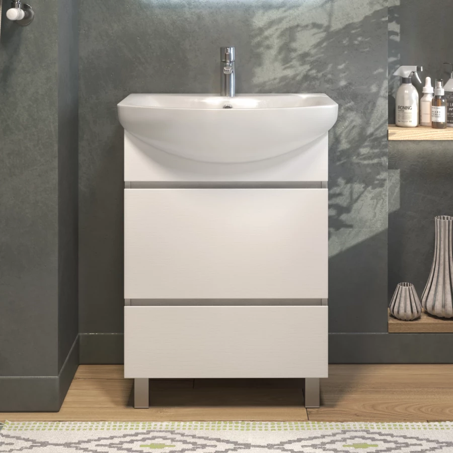 Тумба под раковину Vigo Wing 600-0-2 белый tn.WIN.BAL.60.2Y белый