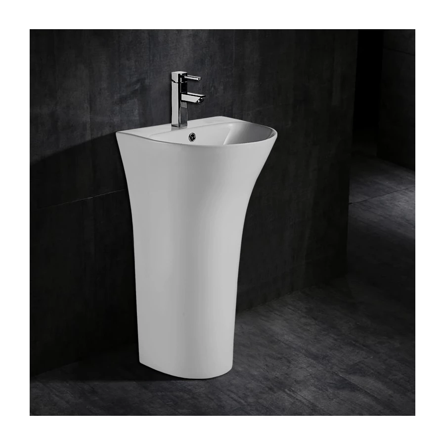 Раковина напольная Azario Fretta Round отдельностоящая AZ-307 48x42x83.5