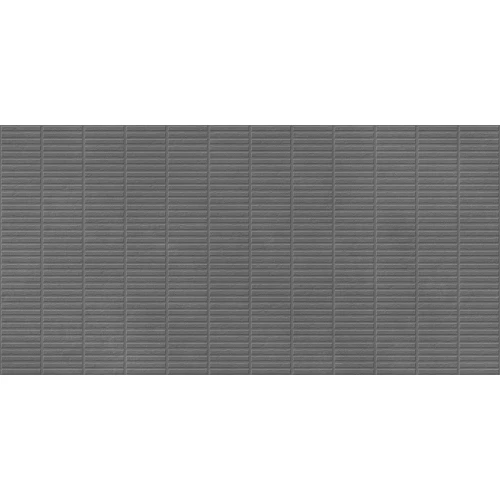 Керамогранит LCM Невел темно-серый чип / Nevel Graphite Chip матовый карвинг 60120NEV07M 120х60 см