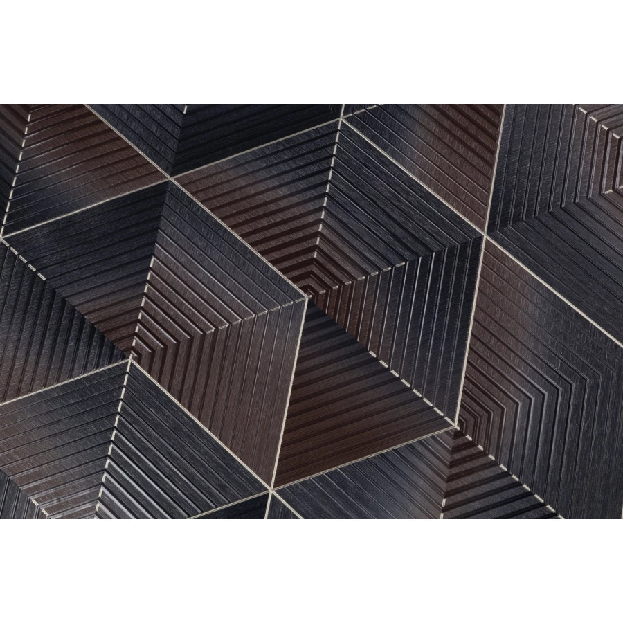 Обои флизелиновые Palitra Home Wood Line HomeColor черные HC72259-46 1,06х10,05 м