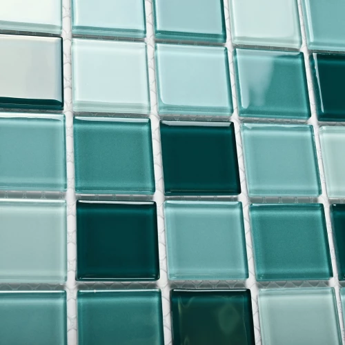 Мозаика Bonaparte Стеклянная мозаика Beauty 25х25 глянцевая бирюзовая 30х30 см