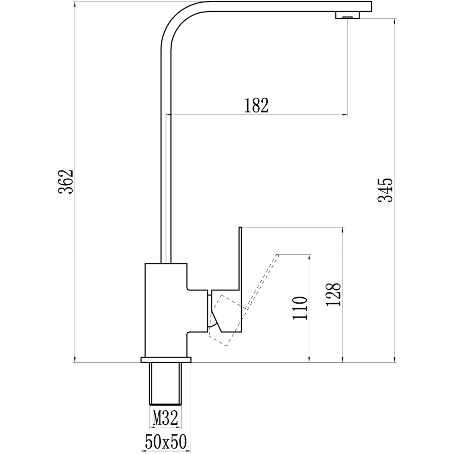 Смеситель для кухонной мойки из нержавеющей стали Savol S-SUS3001 сатин