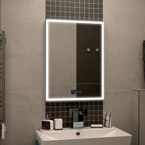 Зеркало Briz Bern подсветка часы подогрев 238 01-45060-00 00 60 см