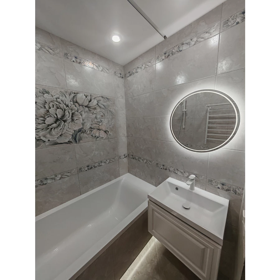 Керамическая плитка Kerlife Delicato Perla 49 матовая серая 63х31,5 см