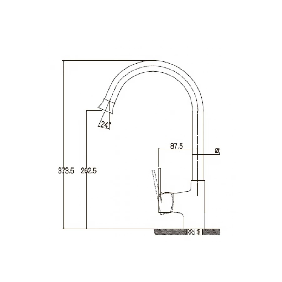 Смеситель для кухонной мойки Kaiser Guss 68044 хром