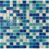 Мозаика Bonaparte Стеклянная мозаика Port 20х20 глянцевая сине-зеленая 32,7х32,7 см