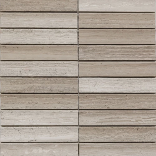 Мозаика Pixel mosaic Венеция White Wooden Concave чип 30х151 матовая бежевая PIX 347 31,8х30,5 см