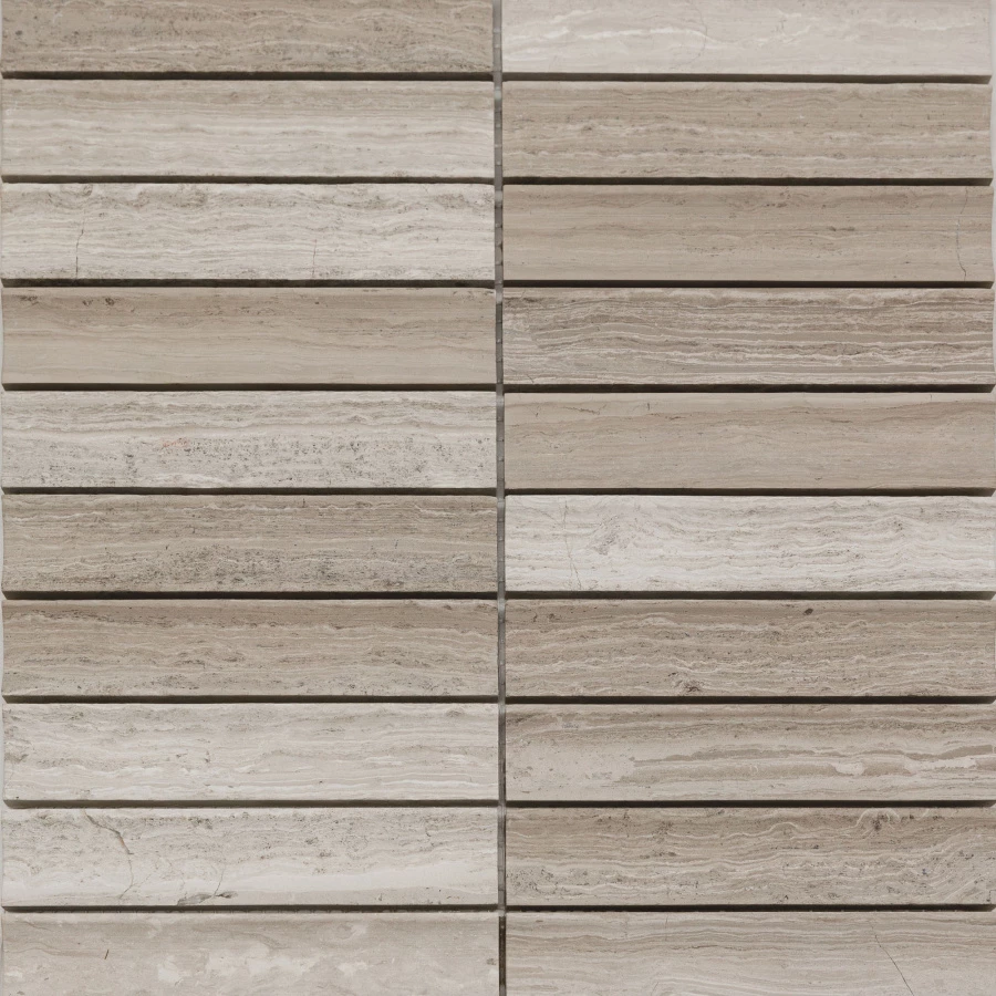 Мозаика Pixel mosaic Венеция White Wooden Concave чип 30х151 матовая бежевая PIX 347 31,8х30,5 см