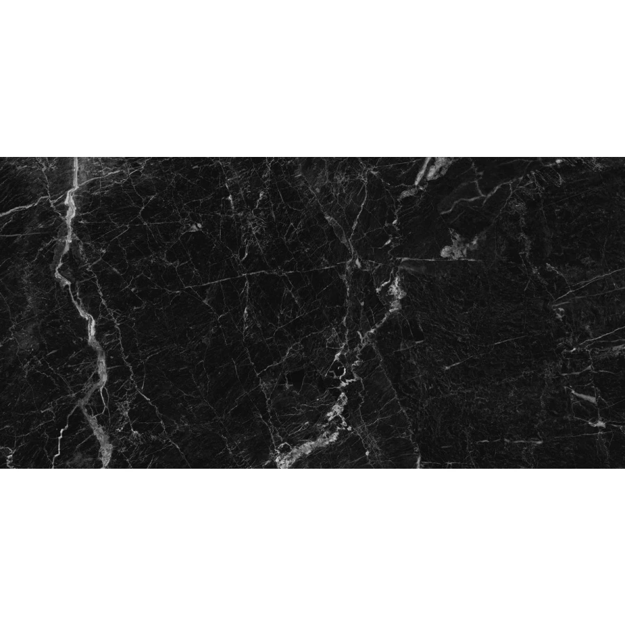 Керамогранит Neodom Marble Nero Creta Polished глянцевый черный CV20202 120x60 см