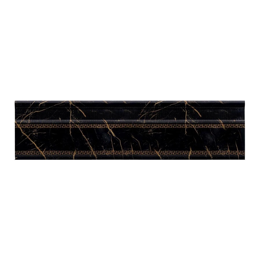 Плинтус Versace Marble Battiscopa Nero лаппатированный 58.5х15 см