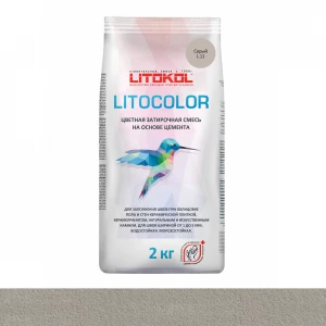 Затирка для швов Litokol Litocolor влагостойкая L.11 Серый L0479440002 2 кг