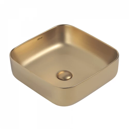 Раковина накладная Abber Rechteck золото матовое AC2211MMG