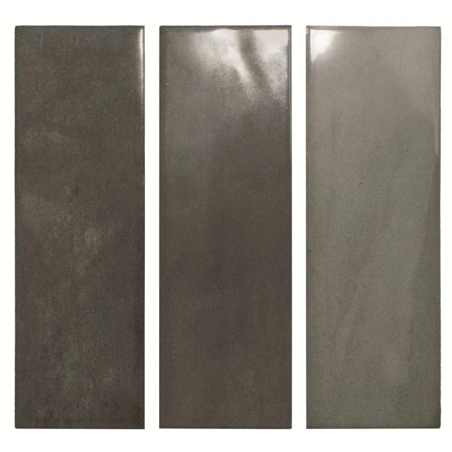 Плитка настенная DNA Tiles Calema Shadow глянцевая серая 136542 16х5,2 см