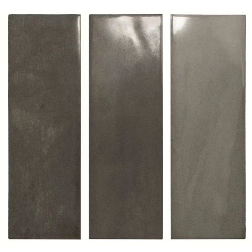 Плитка настенная DNA Tiles Calema Shadow глянцевая серая 136542 16х5,2 см