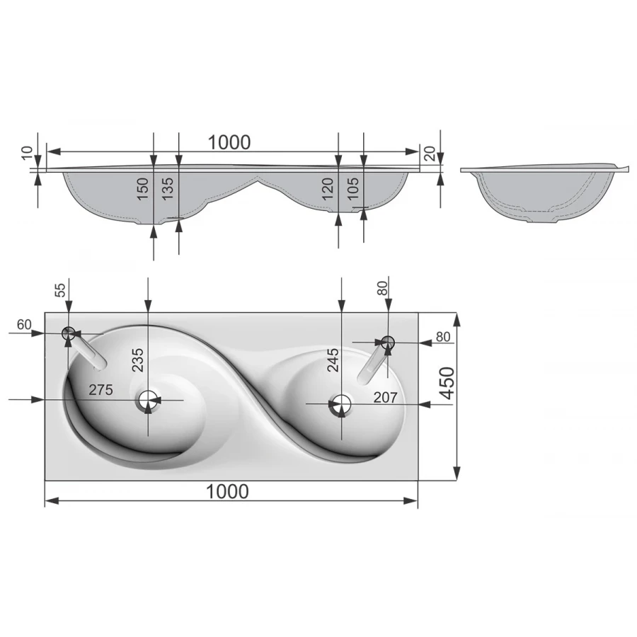 Раковина Vigo Otto 100 rkOTT.100-81 100x45 см
