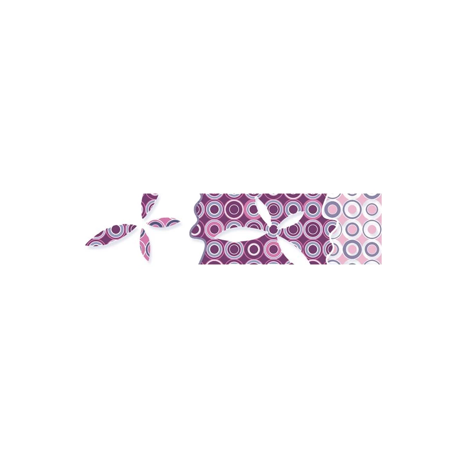 Бордюр Нефрит-Керамика Кураж Бабочки фиолетовый 63-03-55-015 25х6 см