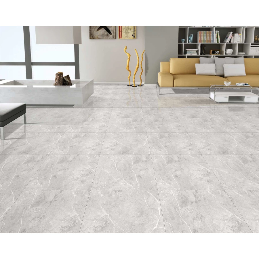 Керамогранит Belleza Eligia Silver Glossy глянцевый серый 120х60 см