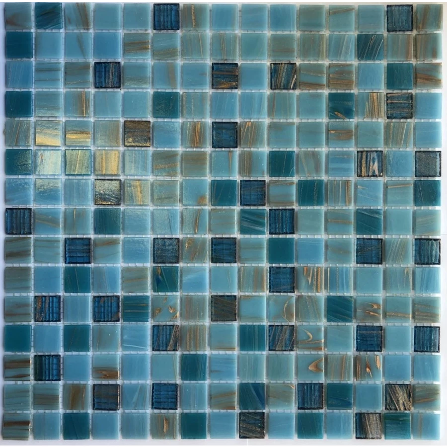 Мозаика из стекла Pixel mosaic Прессованное стекло чип 20x20 мм бумага Pix 108 31,6х31,6 см