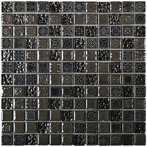 Мозаика Bonaparte Керамическая мозаика Morocco 23х23 глянцевая серая 30х30 см