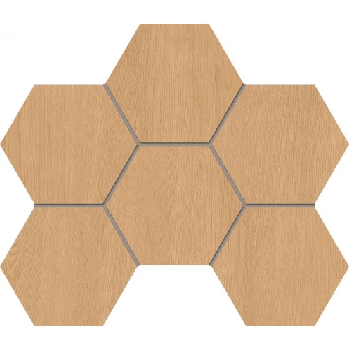 Мозаика Estima Classic Wood CW04 Hexagon неполированная 69398 28,5х25 см