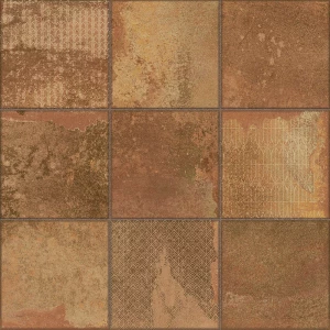 Керамогранит La Platera Cora Kube Cobre-D матовый коричневый 45х45 см