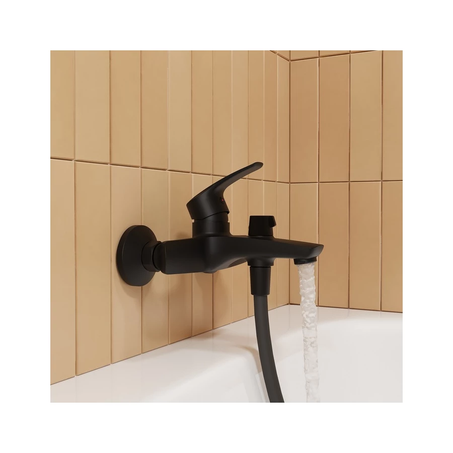 Смеситель для ванны Iddis Ray черный RAYBL02i02WA