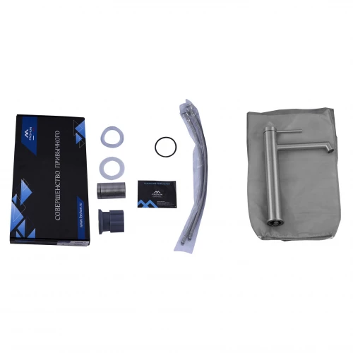 Смеситель Fashun для умывальника высокий сатин A51233