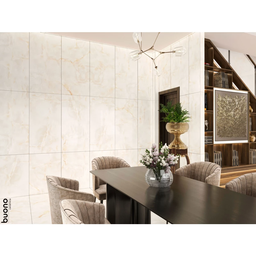 Керамогранит Buono Onice Crema Carving кремовый O4453C 120х60 см