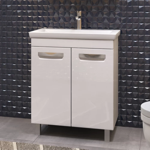 Тумба под раковину Vigo Plaza 600-2-0 белый 023